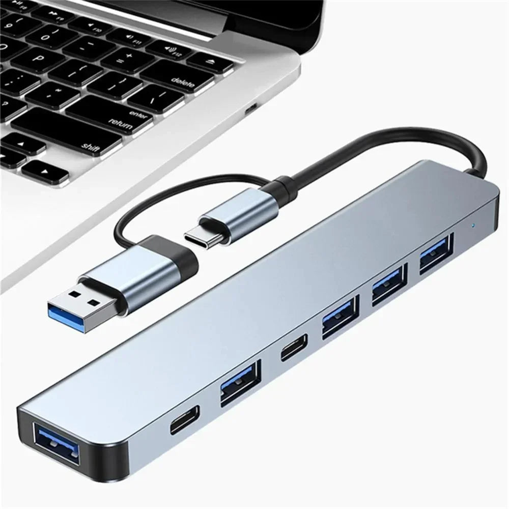 7 Ports USB A C Hub Concentrator