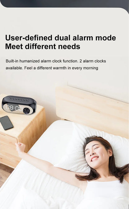Alarm Clock Radio FM Bluetooth Speaker