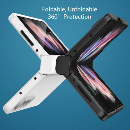 Ultra Thin Folding Shockproof Case For Samsung Galaxy Z Fold 4 6 Fold4 Fold3 Fold 5 360 Full Protection Candy Color Hard Cover