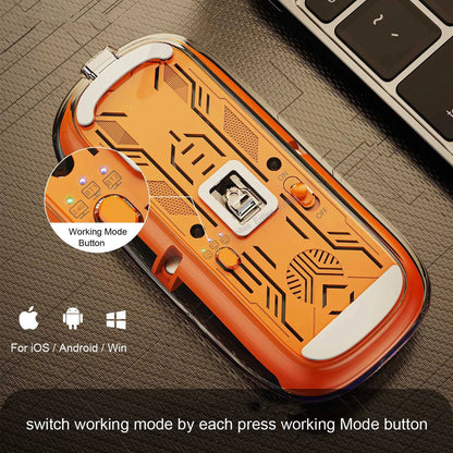 Transparent Magnetic Triple Mode Wireless Mouse