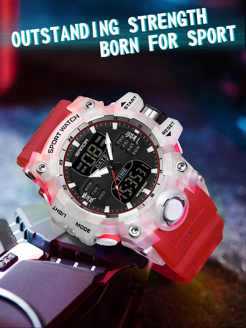 Simple Night Waterproof Sports Electronic Watch