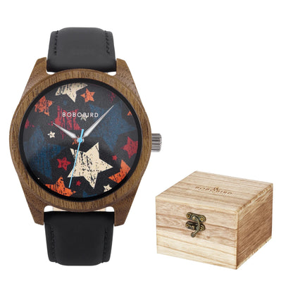 BOBOBIRD Wooden Quartz Watch for Men
