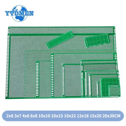 1PCS Single Sided PCB Universal Printed Circuit Board 2x8 3x7 4x6 6x8 10x10 10x15 10x22 12x18 15x20 20x30CM DIY Breadboard Plate