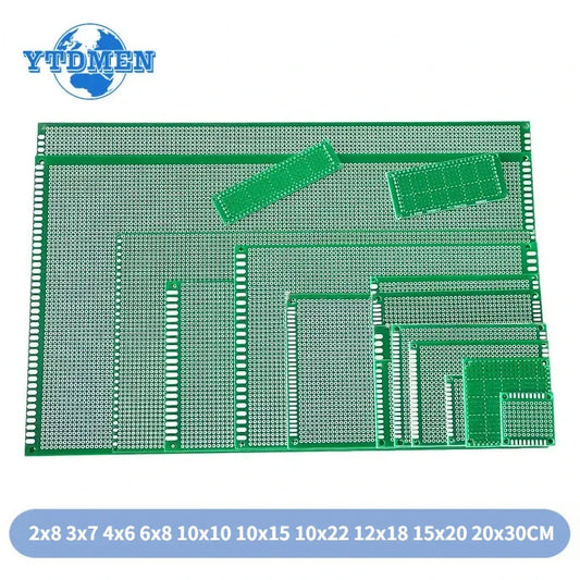 1PCS Single Sided PCB Universal Printed Circuit Board 2x8 3x7 4x6 6x8 10x10 10x15 10x22 12x18 15x20 20x30CM DIY Breadboard Plate