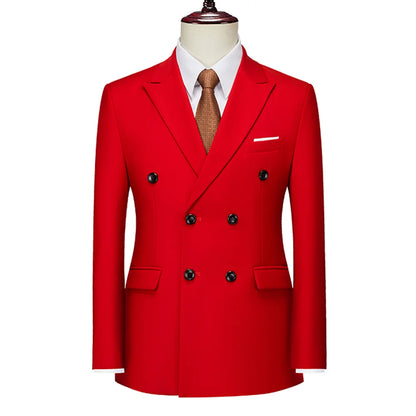 Men's Double-Breasted Blazer Coat