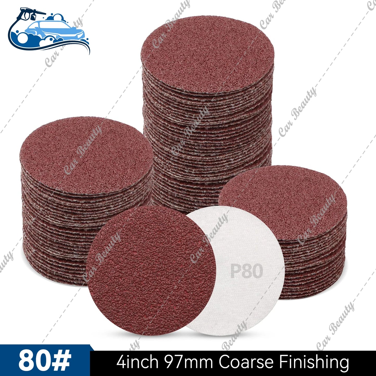 97mm 4inch Hook & Loop Round Sanding Disc Pad 60/80/100/150/180/240/320/400/600/800/1000/2000/3000/5000 Assorted Grits Sandpaper