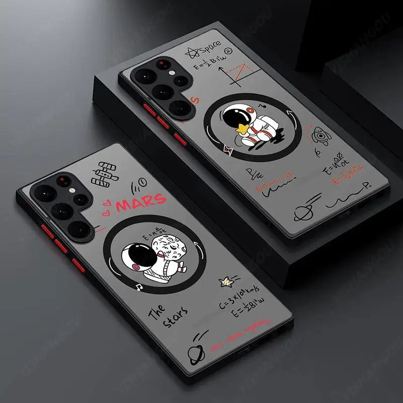 Magnetic For Magsafe Astronaut Case For Samsung Galaxy S23 S22 Ultra S22 Plus S21 S20 FE S24 Ultra Slim Hard PC S25 Edge Cover