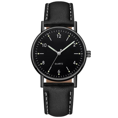 Number Strap Minimal Round Dial Watch