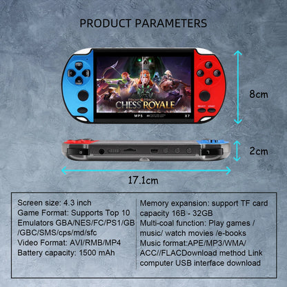 GAMINJA X7 4.3inch Handheld Game Console