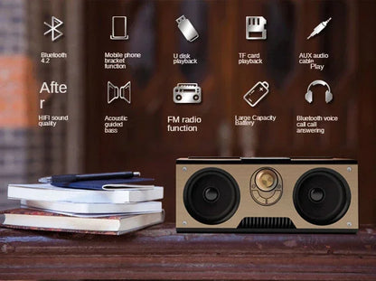 Retro KM-7 Wooden Bluetooth Speaker