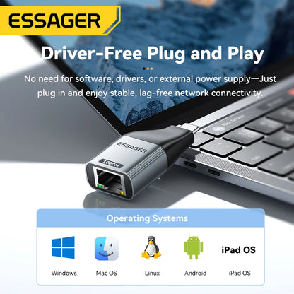 Essager Type-C to Ethernet Adapter