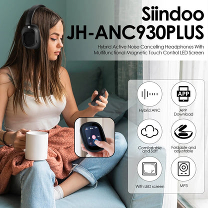 Siindoo JH-ANC930Plus Hybrid Wireless Headphone