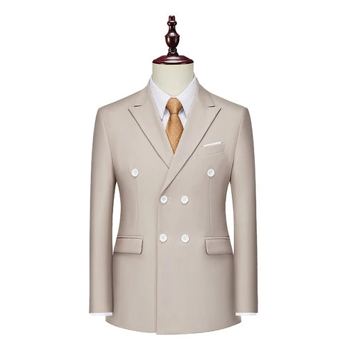 Men's Double-Breasted Blazer Coat