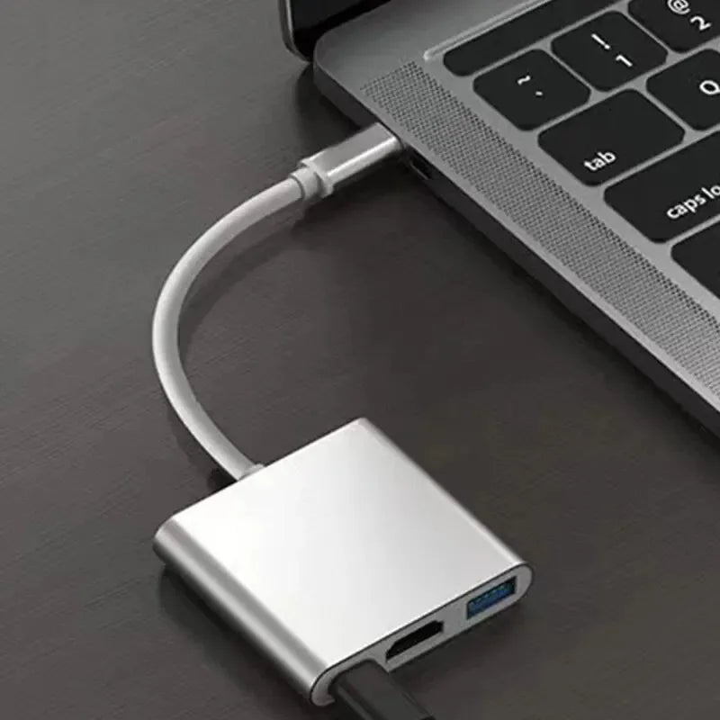 Type C To HDMI 3 in 1 USB Cable Converter