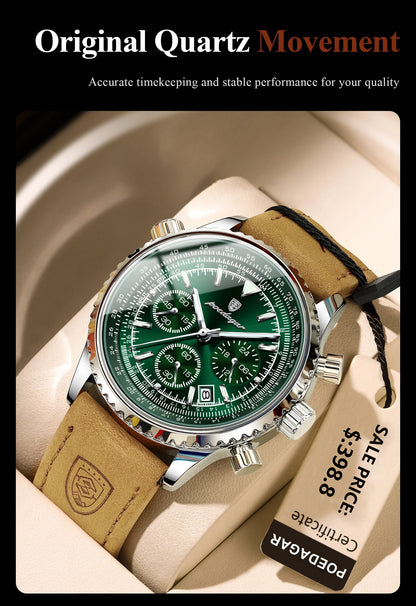 POEDAGAR Luxury Men Quartz Watch
