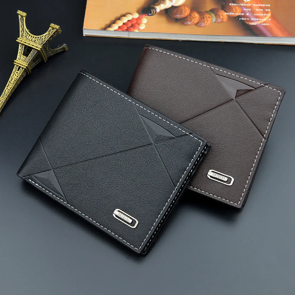 Men's Short Bifold Leather Wallet