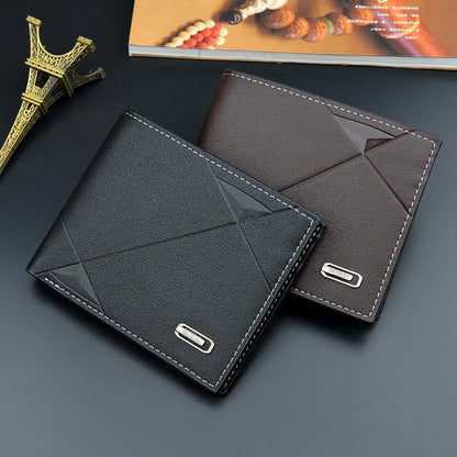 Men's Short Bifold Leather Wallet