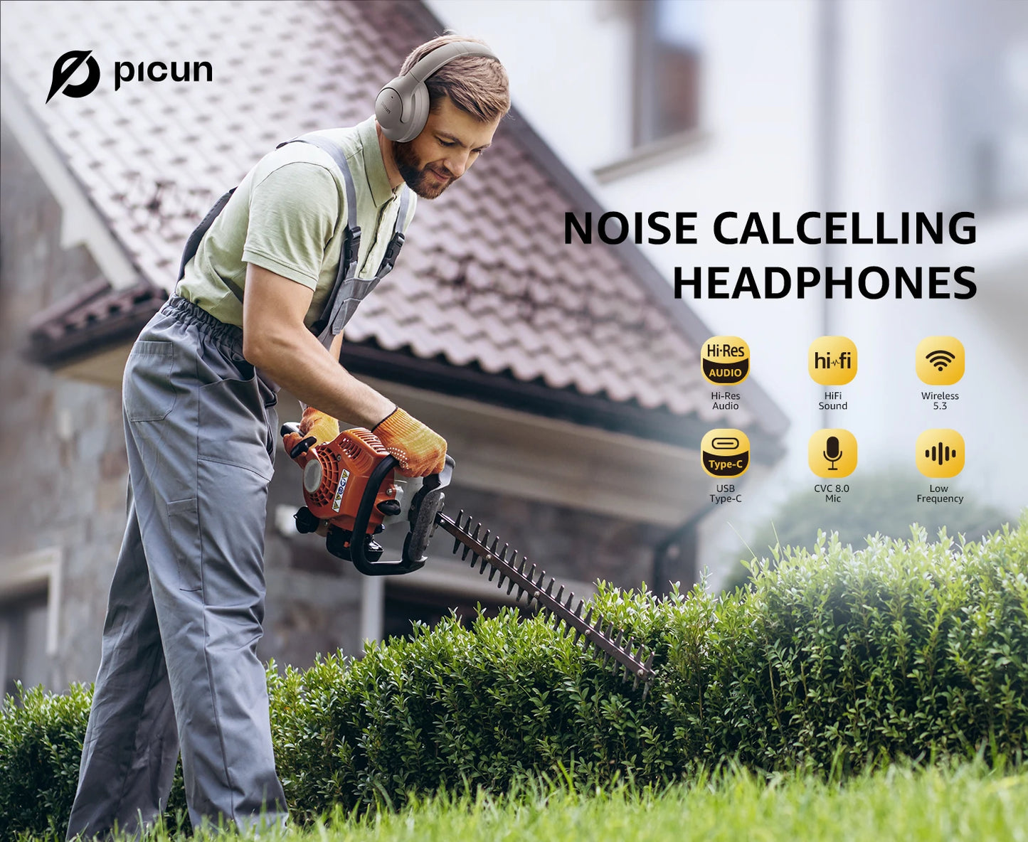 Picun ANC-05 Active Noise Cancelling Headphones