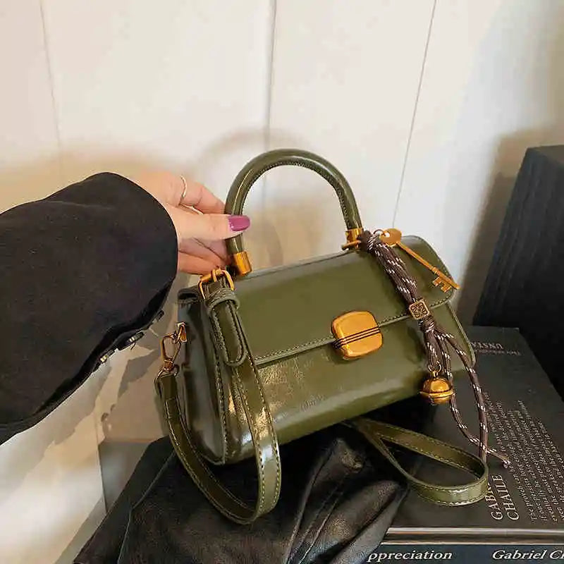 Oil Waxed Leather Women's Bag