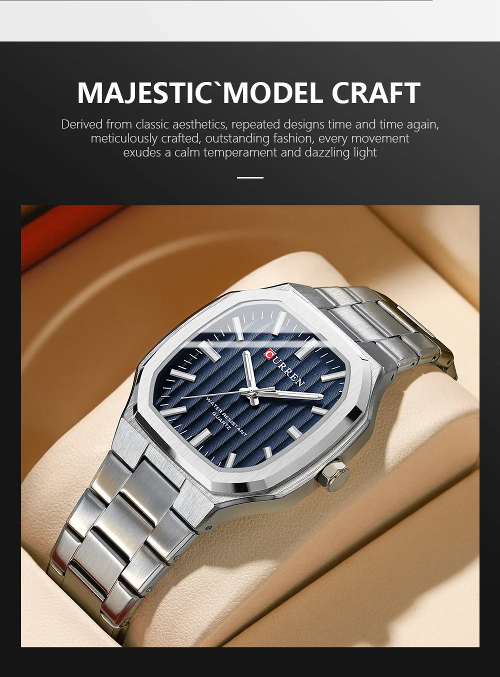 CURREN Luxury Business Square Watch