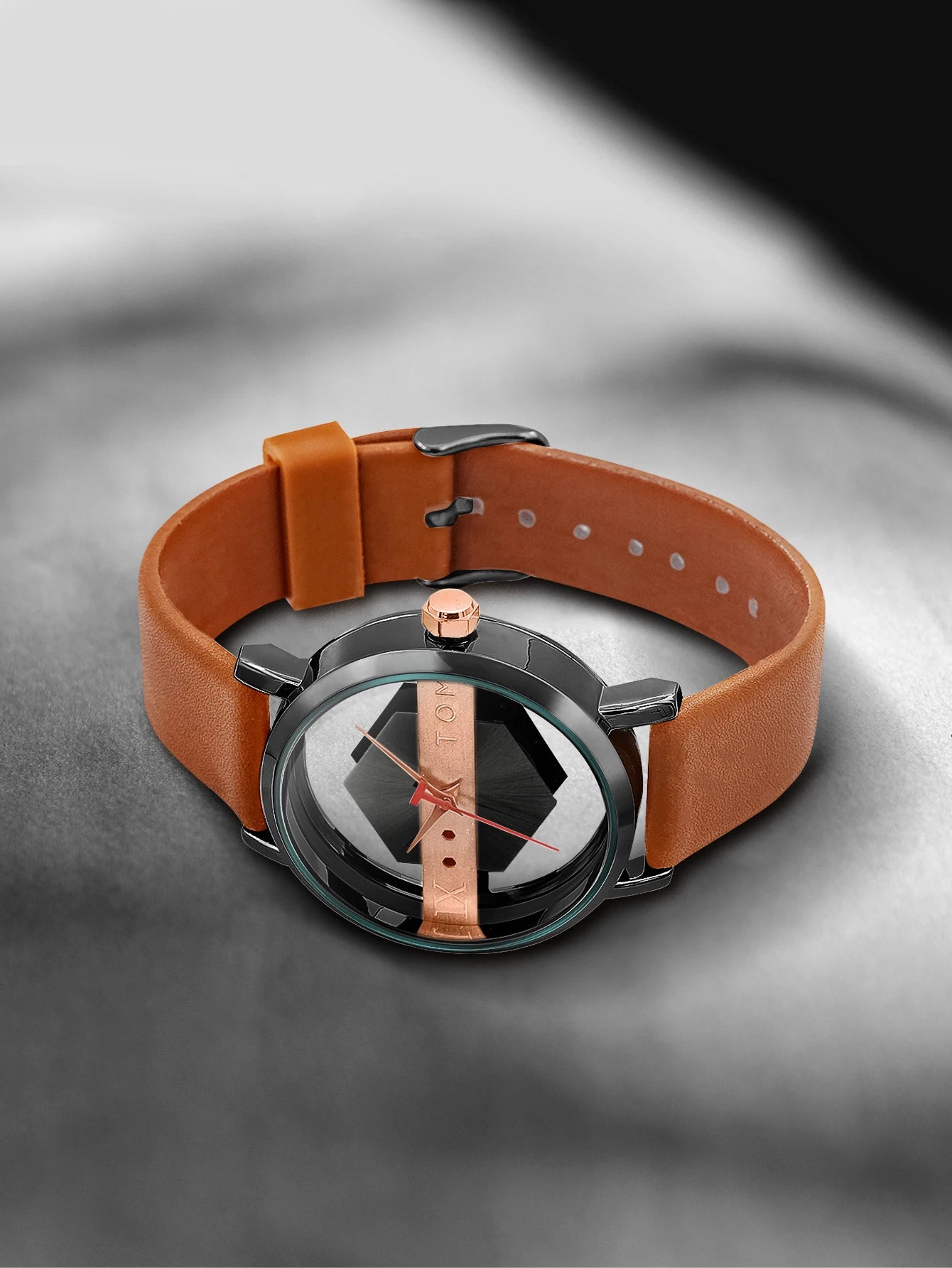 TOMI Fashionable and Minimalist Men's Leather Watch Strap