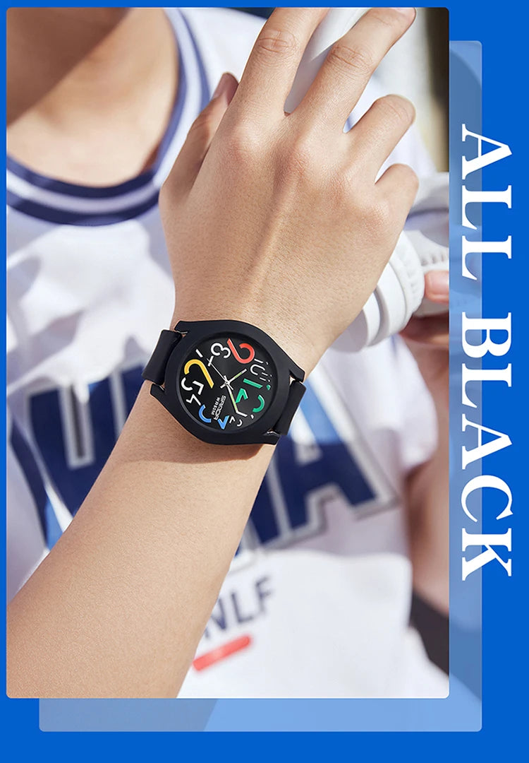 Sanda Men'S Watch Silicone Strap