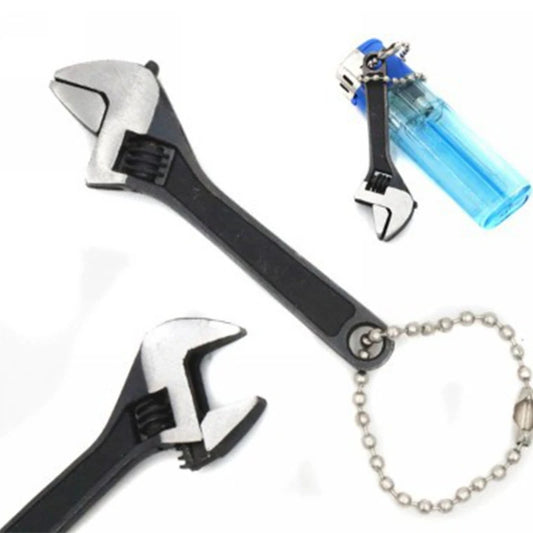 Mini Size 2.5" 2.5 inch Adjustable Spanner Nut Wrench Tool Jaw Capacity 0~10mm Portable Hand Manual Repair Tool Black