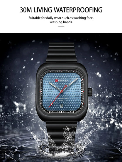 CURREN Simple Business Square Quartz Watch