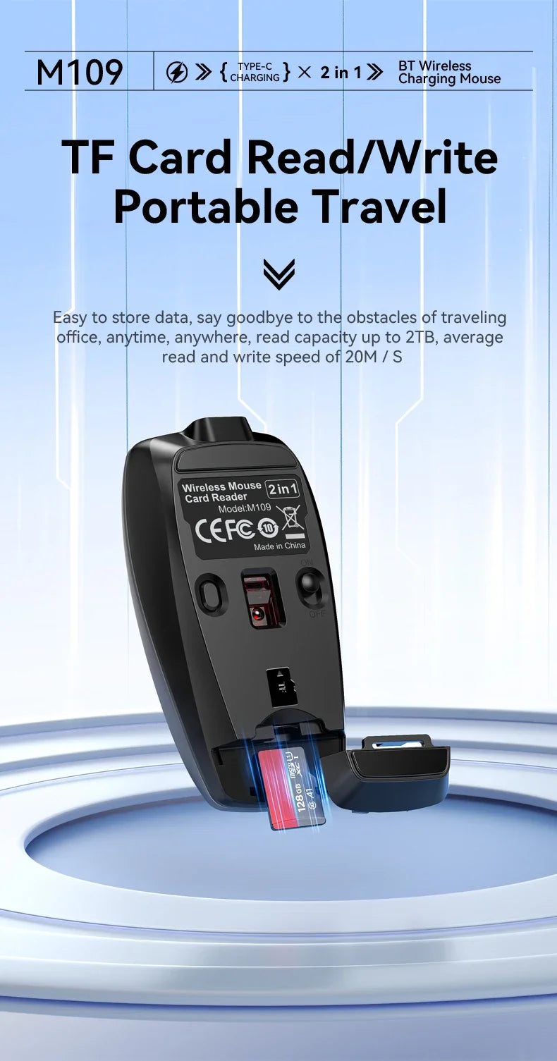 Card Reader Mini Wireless Bluetooth Mouse