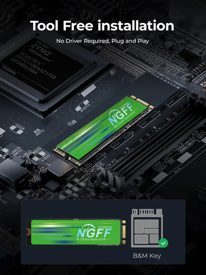 256GB M.2 NVMe SATA SSD