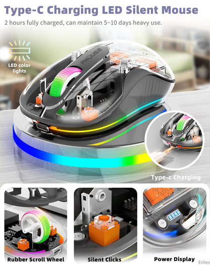 Transparent Bluetooth Wireless Mouse