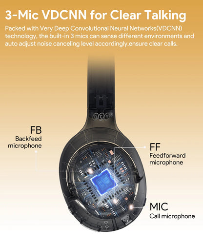 QCY H3 ANC Wireless Headphones Bluetooth