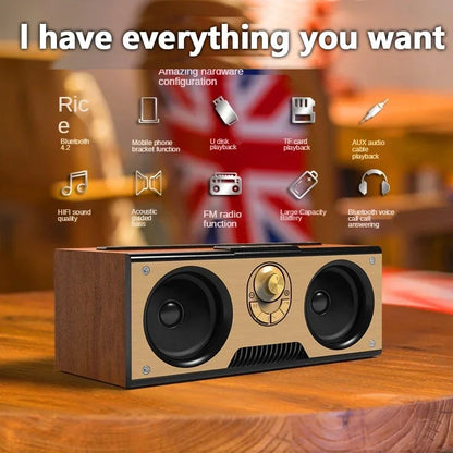 Retro KM-7 Wooden Bluetooth Speaker