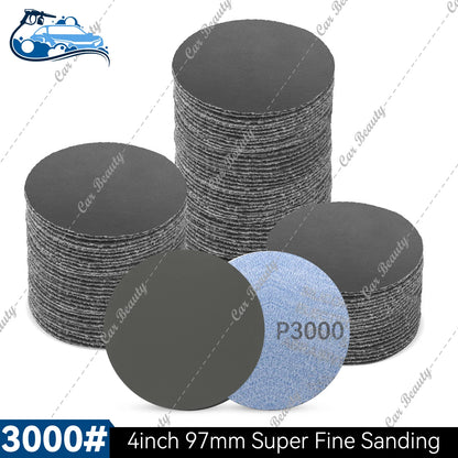 97mm 4inch Hook & Loop Round Sanding Disc Pad 60/80/100/150/180/240/320/400/600/800/1000/2000/3000/5000 Assorted Grits Sandpaper