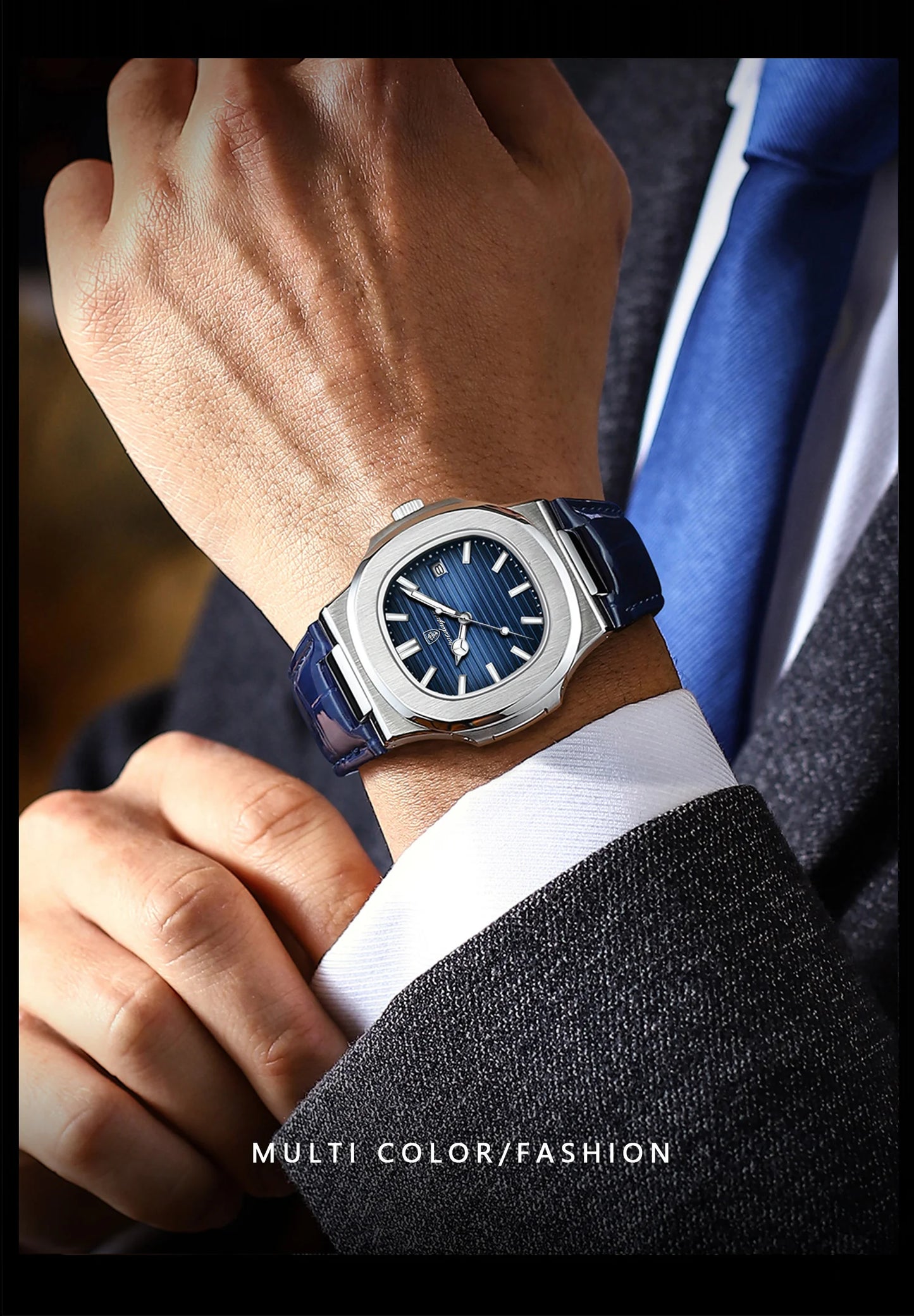 POEDAGAR Top Luxury Square Men Watch