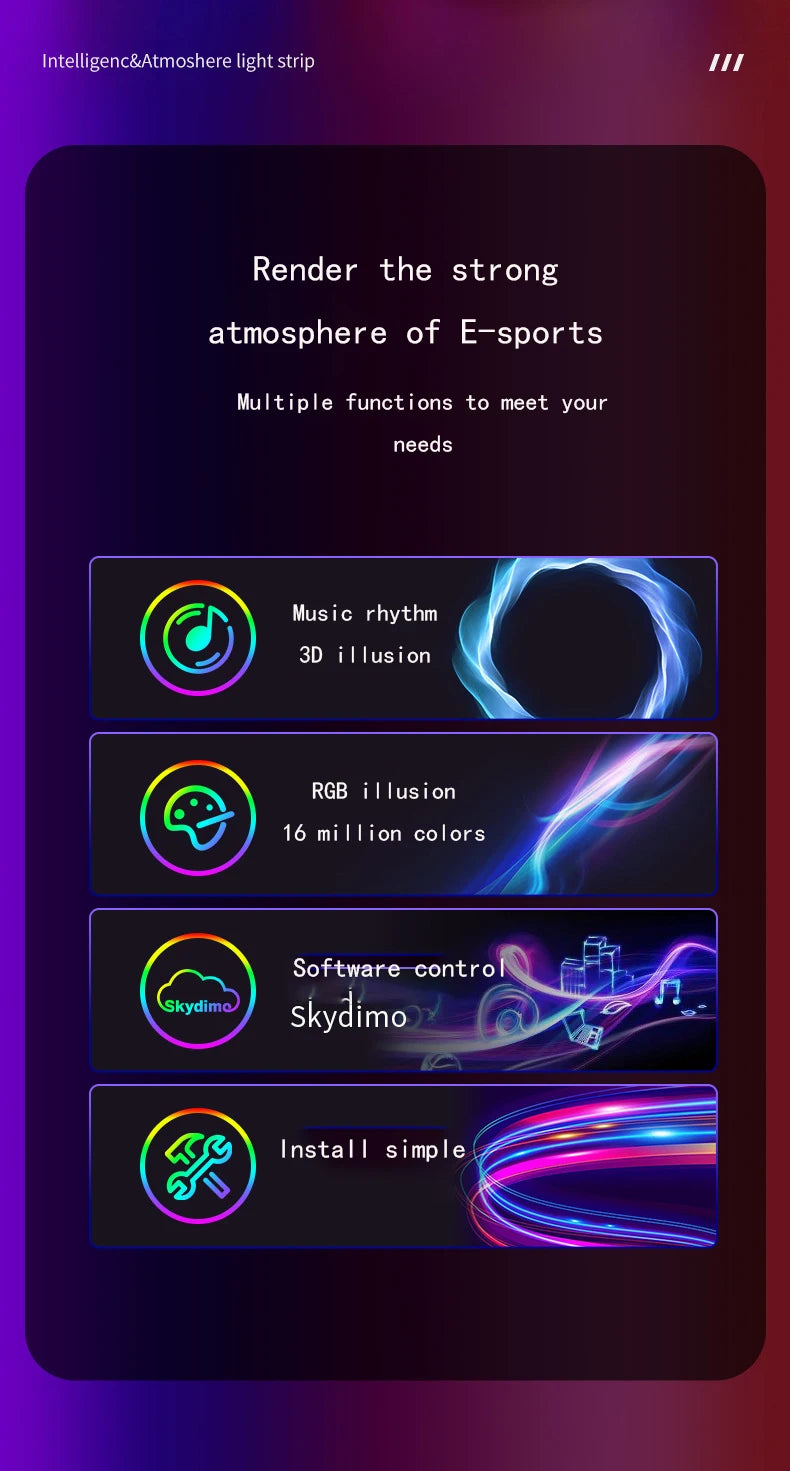 Immersion RGB Computer Screen Synchronization Glow Strip