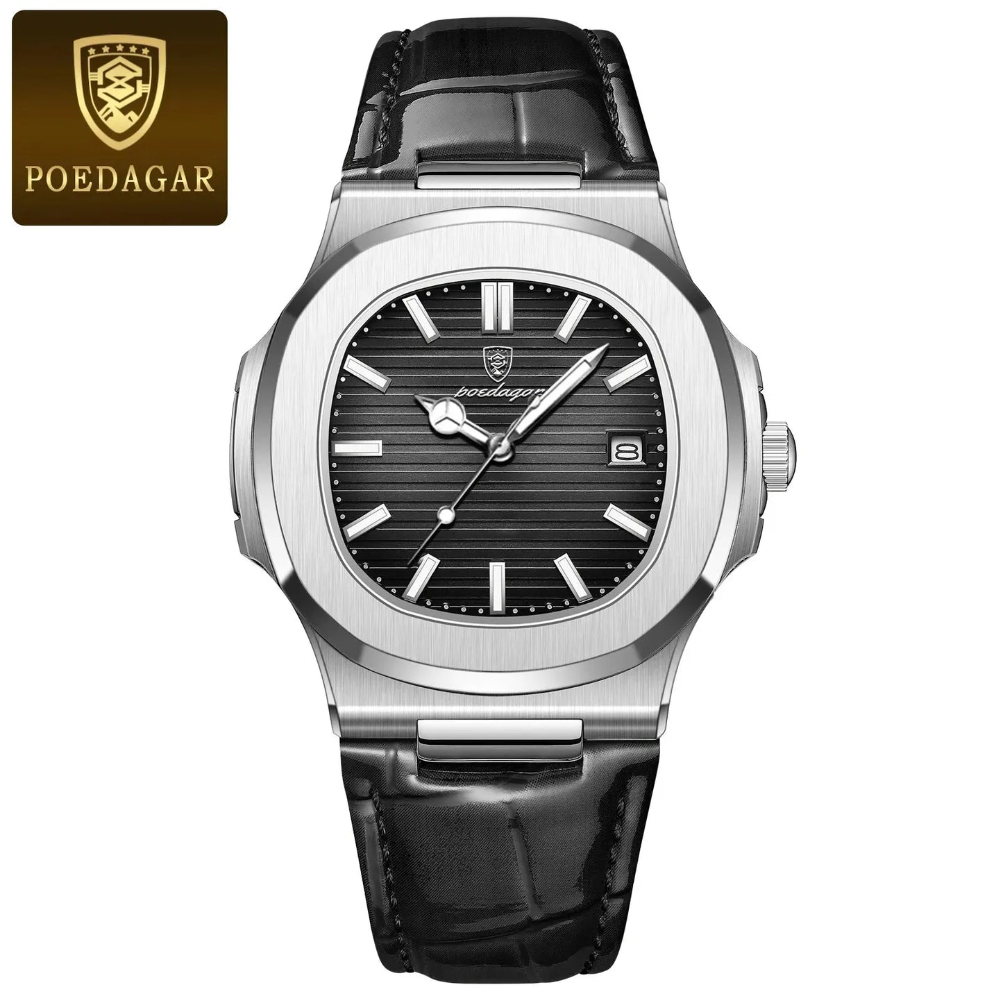 POEDAGAR Top Luxury Square Men Watch