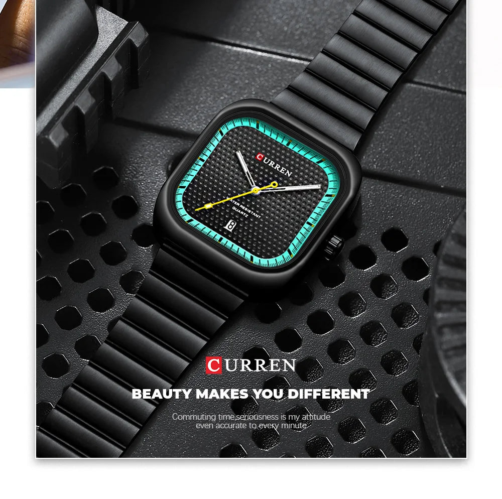 CURREN Simple Business Square Quartz Watch