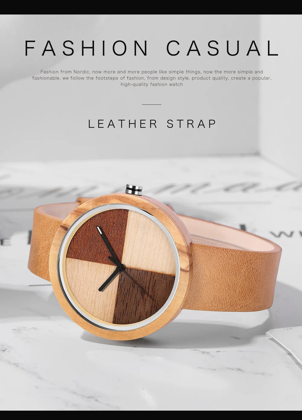 Casual Quartz Wooden Watch
