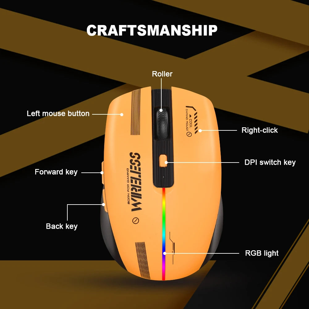 LT-T19 Ergonomic Rechargeable Gaming Mouse