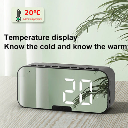 Bluetooth Speaker FM Radio With Alarm Clock