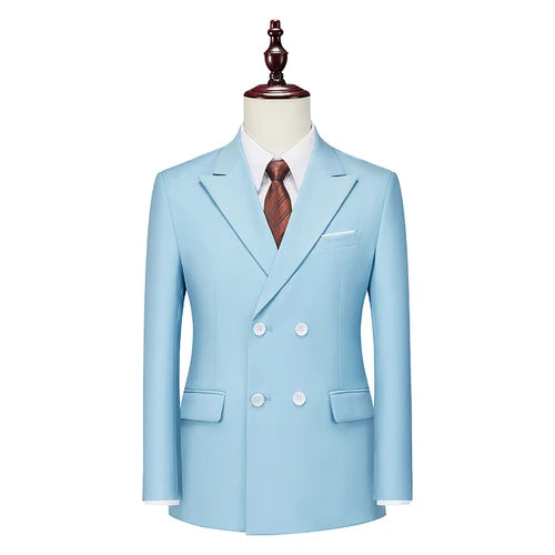 Men's Double-Breasted Blazer Coat