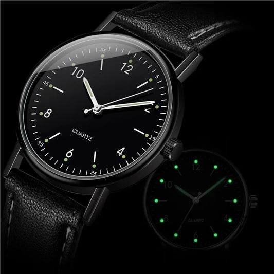 Number Strap Minimal Round Dial Watch