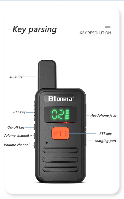 BTDX Mini Walkie Talkie