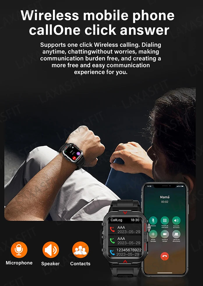 LAXASFIT LED Men's Smartwatch