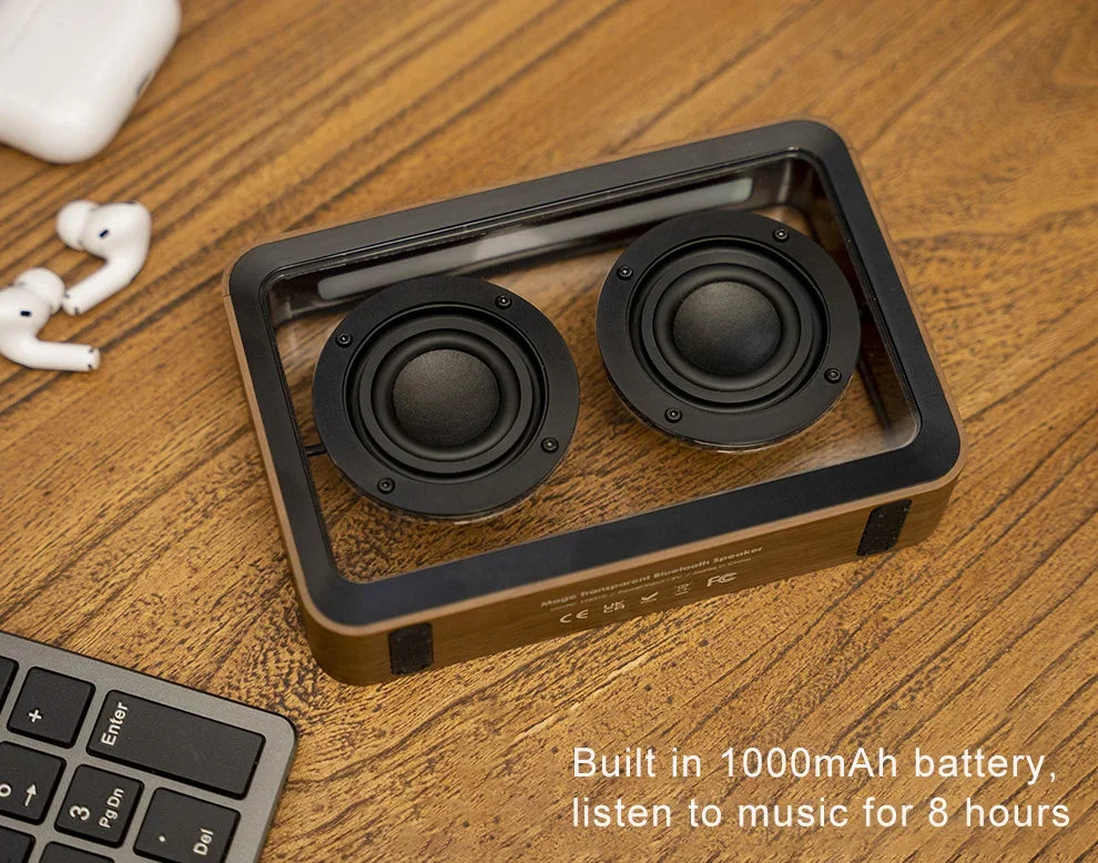 Transparent Wireless Bluetooth Speaker with Duel Horn
