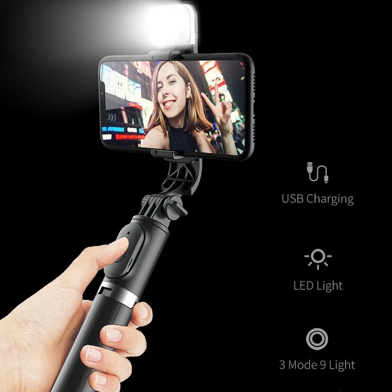 Phone Selfie Stick with Extended Tripod