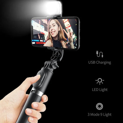 Phone Selfie Stick with Extended Tripod