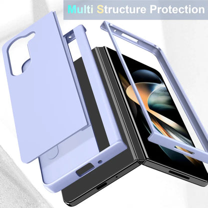 Built-in Magnetic Bracket Hybrid PC Phone Case for Samsung Galaxy Z Fold 7 ZFold 6 5 4 3 5G Shockproof Bumper Protective Cover