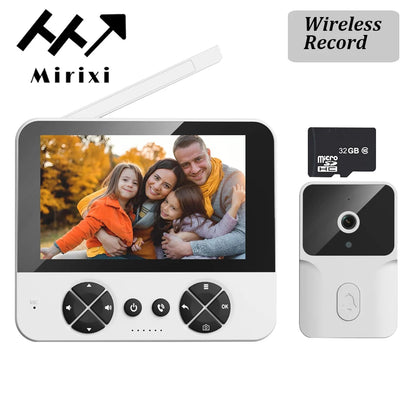 Mirixi Wireless 4.3 Inch IPS Video Doorbell with Camera